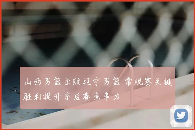 山西男篮击败辽宁男篮 常规赛关键胜利提升季后赛竞争力